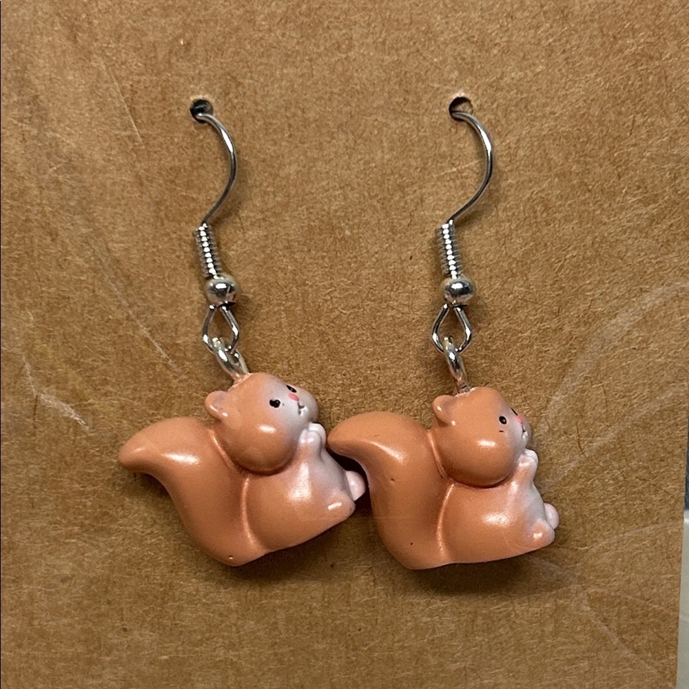 Adorable Squirrel dangle Earrings